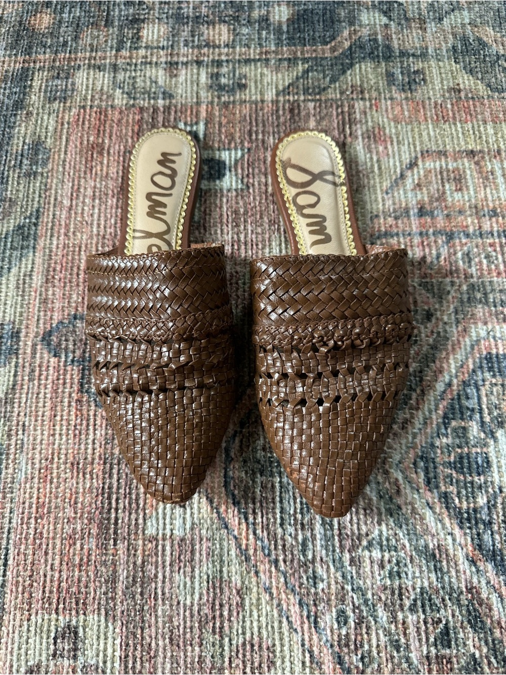 Sam Edelman Women's Natalya Woven Leather Mules